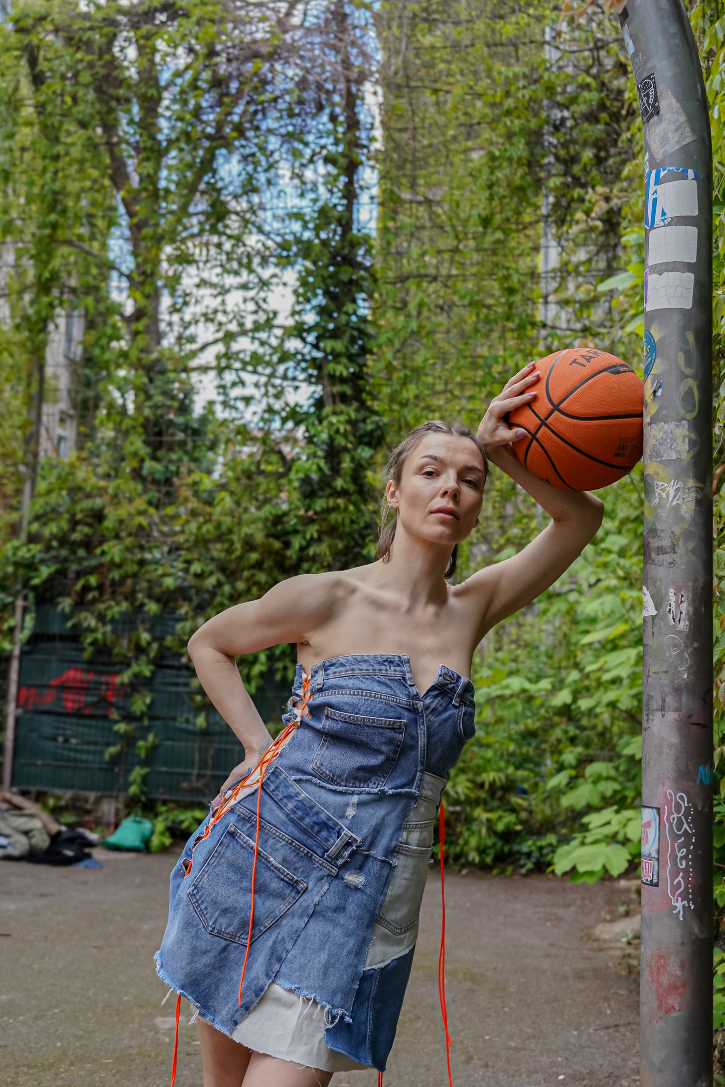 Austin Denim Strapless Dress
