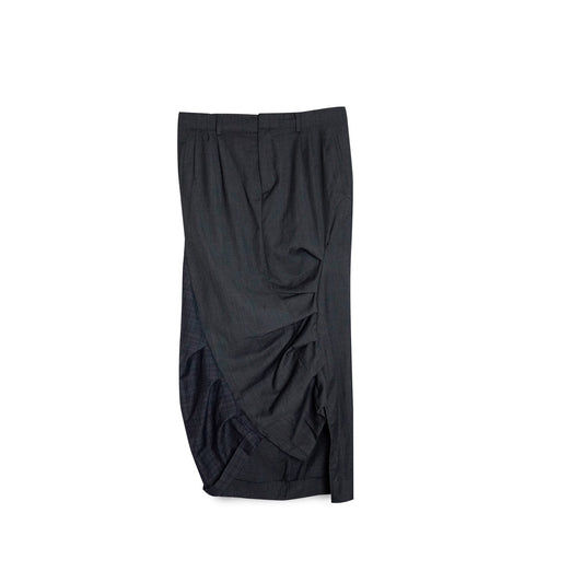 Lia dark grey draped reconstructed skirt by Azul Ballestero Berlin